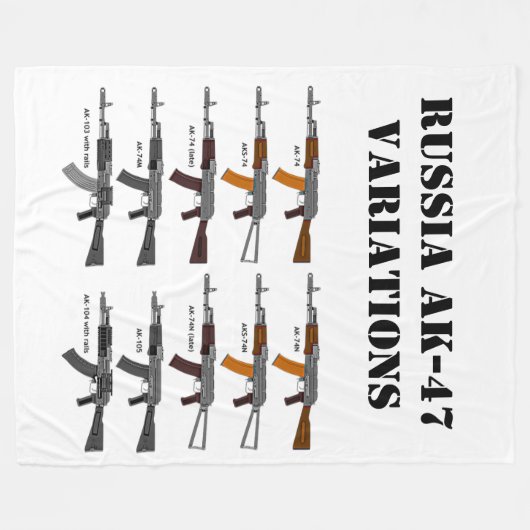 COUVERTURE POLAIRE VARIATIONS AK-47 RUSSES (Devant (Horizontal))