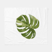 Couverture Polaire Variegated Monstera Albo Plant Art (Devant (Horizontal))