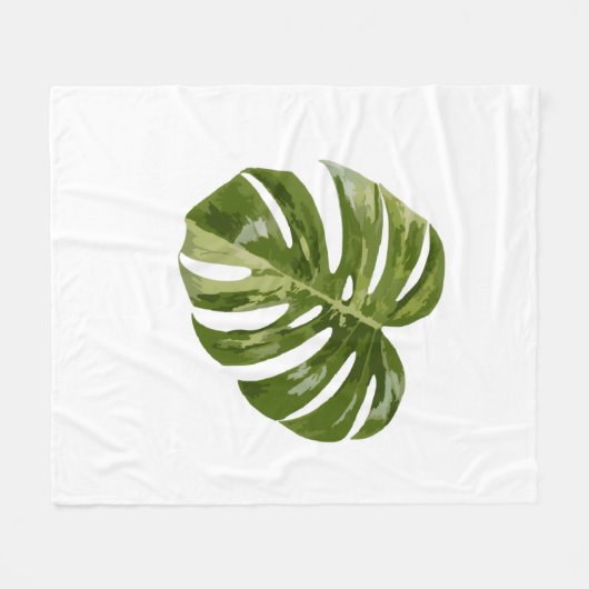 Couverture Polaire Variegated Monstera Albo Plant Art (Devant (Horizontal))