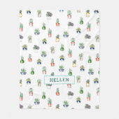 Couverture Polaire Variété de cactus dans le motif de planteur (Devant)