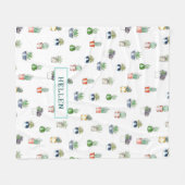 Couverture Polaire Variété de cactus dans le motif de planteur (Devant (Horizontal))