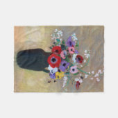 Couverture Polaire Vase aux fleurs mixtes, Redon (Devant (Horizontal))