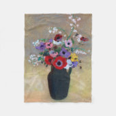 Couverture Polaire Vase aux fleurs mixtes, Redon (Devant)