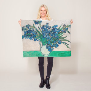 Couverture Polaire Vase aux iris, Van Gogh