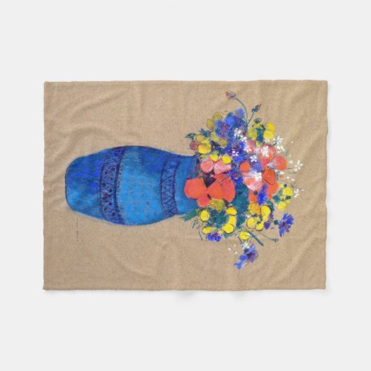 Couverture Polaire Vase de fleurs, Redon (Devant (Horizontal))