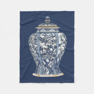 Couverture Polaire Vase en porcelaine bleue et blanche de Vision Stud