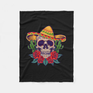 Couverture Polaire Vector cinco de mayo illustration crâne mexicaine