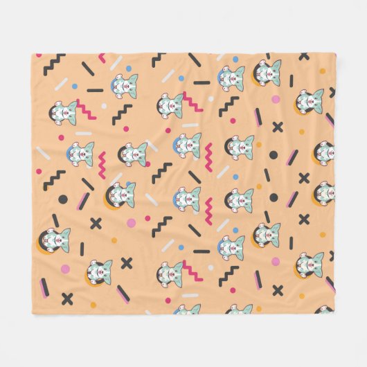 Couverture Polaire Vector de Dog Seamless (Devant (Horizontal))