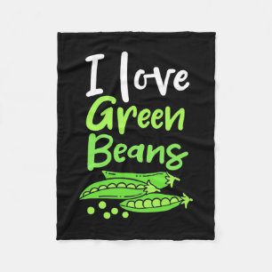 Couverture Polaire Végétarien I Love Haricots verts
