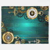 Couverture Polaire Veille bijoux Steampunk sur un Arrière - plan vert (Devant (Horizontal))