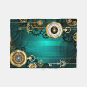 Couverture Polaire Veille bijoux Steampunk sur un Arrière - plan vert (Devant (Horizontal))
