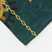 Couverture Polaire Veille bijoux Steampunk sur un Arrière - plan vert (Coin)
