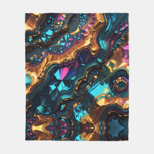 Couverture Polaire Veines dorées aux pierres brillantes