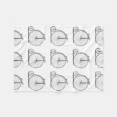 Couverture Polaire Vélo à grande roue Penny Farthing (Devant (Horizontal))