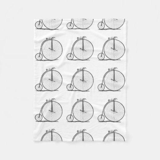 Couverture Polaire Vélo à grande roue Penny Farthing (Devant)