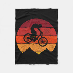 Couverture Polaire Vélo de Montagne Vintage Rétro Mtb VTT Downhill Cy