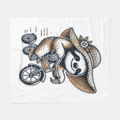 Couverture Polaire Vélo d'équitation Sloth (Devant (Horizontal))