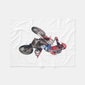 Couverture Polaire Vélo rouge de saleté (Devant (Horizontal))