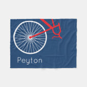 Couverture Polaire Vélo rouge et blanc (Devant (Horizontal))