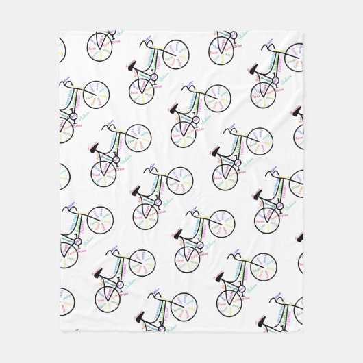 Couverture Polaire Vélo, Sport Vélo, Mots Motivationnels (Devant)