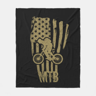 Couverture Polaire Vélo tout terrain drapeau américain Mtb patriotiqu
