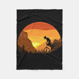 Couverture Polaire Vélo tout terrain Retro Sunset Trail Rider