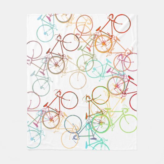 Couverture Polaire Vélos couleur (Devant)
