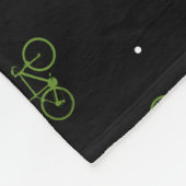 Couverture Polaire Vélos verts en noir (Coin)