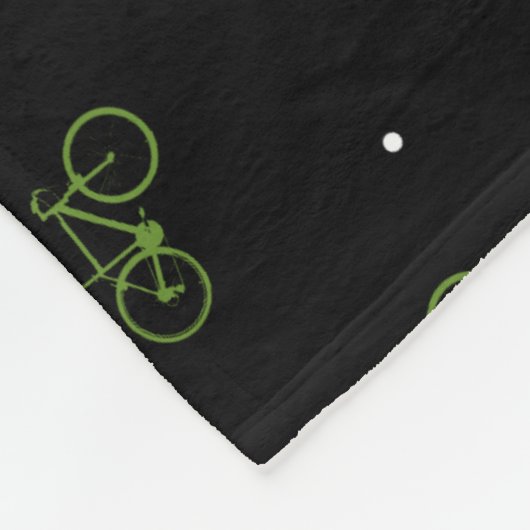 Couverture Polaire Vélos verts en noir (Coin)
