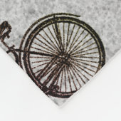 Couverture Polaire Vélos vintages à texture noire (Coin)