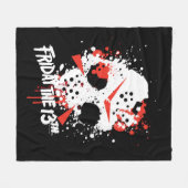 Couverture Polaire Vendredi 13 | Masque de Hockey Splatter de peintur (Devant (Horizontal))