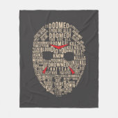 Couverture Polaire Vendredi 13 | Masque de hockey typographique (Devant)