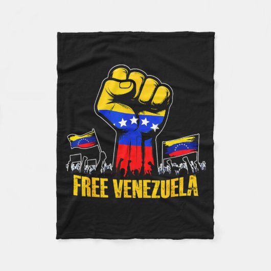 Couverture Polaire Venezuela Flag Venezuela Libre 2026 (Devant)