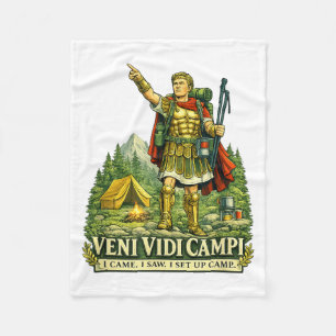 Couverture Polaire Veni Vidi Cam Drôle Camng Soldat Romain Latin