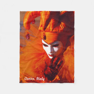 Couverture Polaire Venise, Italie (IT) - costume orange de carnaval