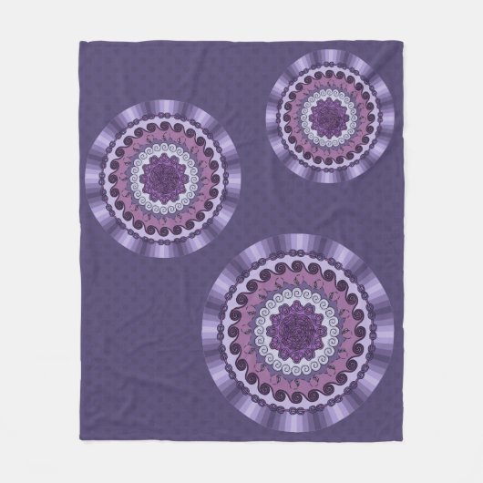 Couverture Polaire Vent Mandala Fleece Blanche (Devant)