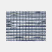 Couverture Polaire Ventilateur sportif Dallas Silver Navy Blue Plaid  (Devant (Horizontal))