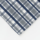 Couverture Polaire Ventilateur sportif Dallas Silver Navy Blue Plaid  (Coin)