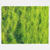 Couverture Polaire Ventilateur Vert Herbe Imprimé Blanche polaire (Devant (Horizontal))