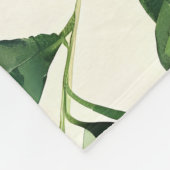 Couverture Polaire Verdure Aquarelle Botanique Feuille monogramme (Coin)