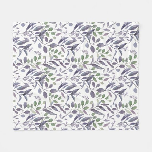 Couverture Polaire Verdure des Feuilles verts pourpre (Devant (Horizontal))