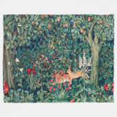 Couverture Polaire VERDURE, Hares FORESTIERS, Hares Floral vert (Devant (Horizontal))