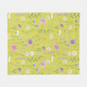 Couverture Polaire Verdure moderne Aquarelle Rustique Botanique flora (Devant (Horizontal))