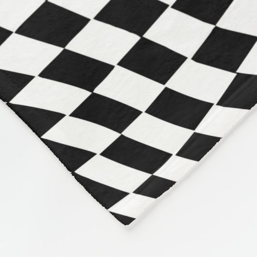 Couverture Polaire Vérificateurs déformés en noir et blanc (Coin)