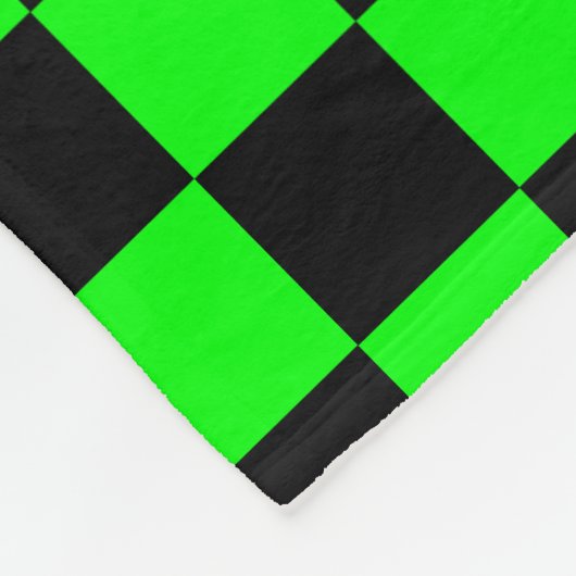Couverture Polaire Vérificateurs noirs vert néon (Coin)