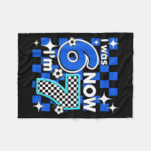 Couverture Polaire Vérification Bleue J'avais 6 ans Maintenant J'ai 7 (Devant (Horizontal))