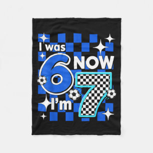 Couverture Polaire Vérification Bleue J'avais 6 ans Maintenant J'ai 7