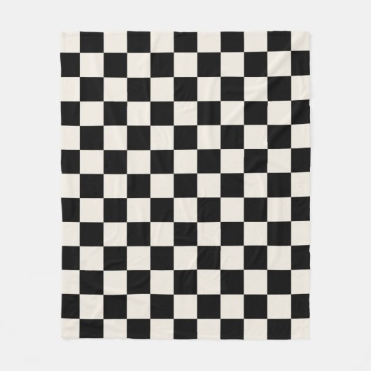 Couverture Polaire Vérification rétrospective noire et crème (Devant)