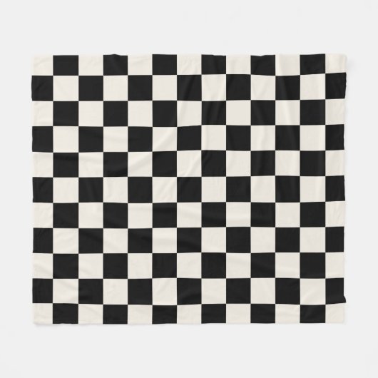 Couverture Polaire Vérification rétrospective noire et crème (Devant (Horizontal))