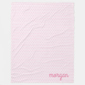 Couverture Polaire Vérifications triangulaires roses avec nom ou init (Devant)